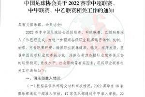 三级联赛准入俱乐部名单公布，足协明确俱乐部欠薪解决方案及罚则